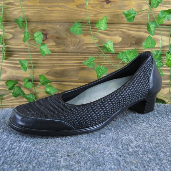 FootSmart Women's Pump Black Leather Pump 10 Medium Gently Used 2025 - Picture 1 of 7